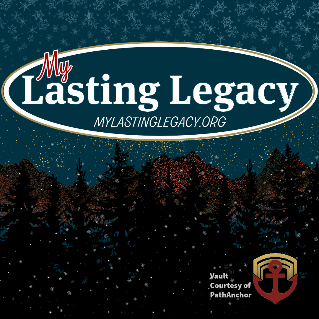 My Lasting Legacy artwork with mountains beneath a night sky.